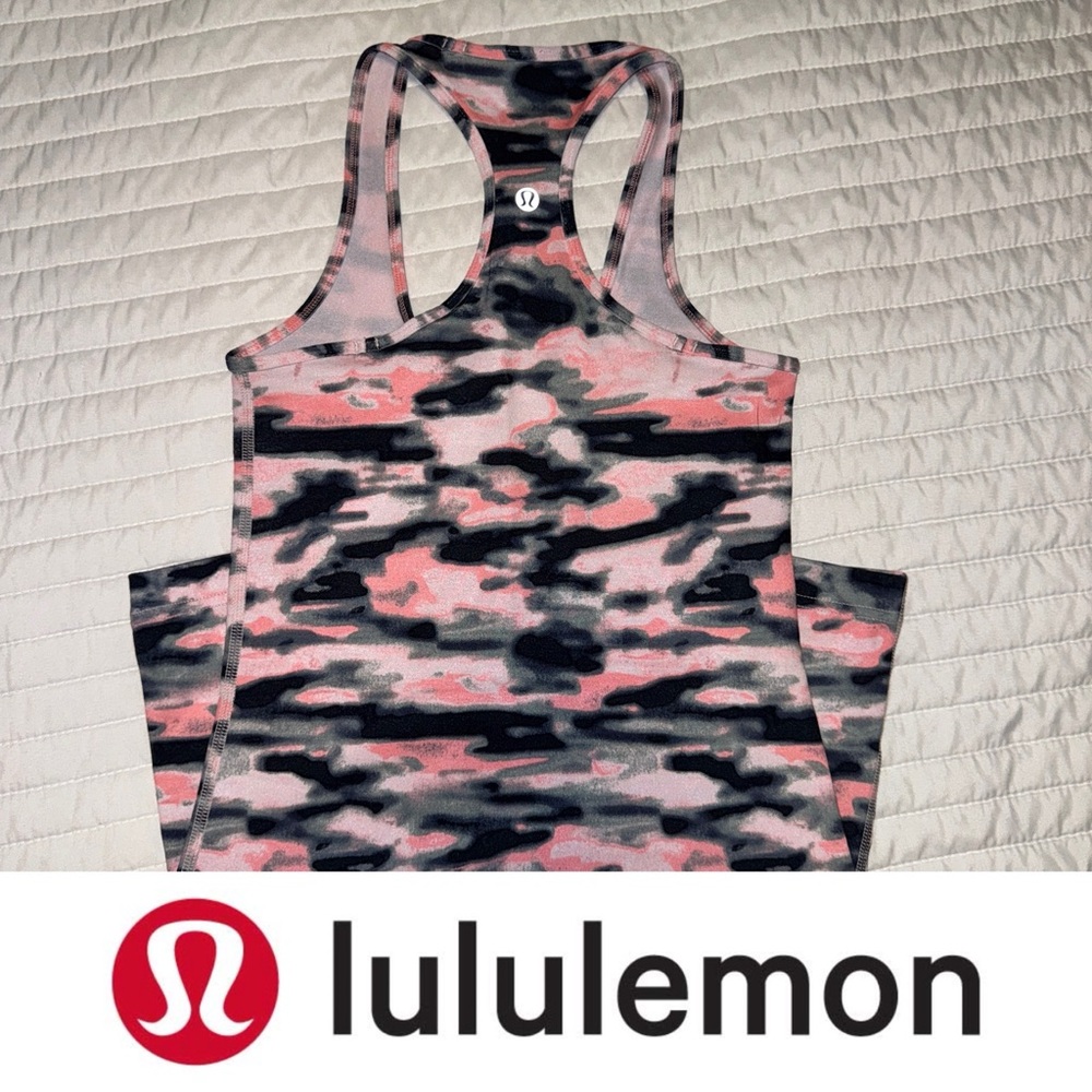lululemon athletica Women's Camouflage Tank Top - Pink and Black
